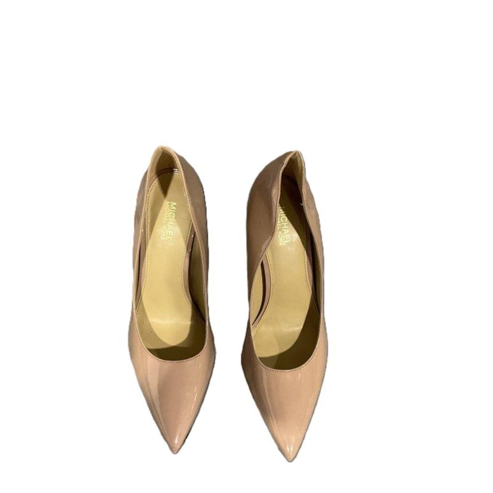 MICHAEL Michael Kors Dorothy Flex Nude Patent Leather Pointed Toe Pump Heels 6.5